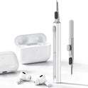 Cleaner Kit for Airpods Pro 1 2 3 Multi-Function Cleaning Pen with Soft Brush Flocking Sponge for Bluetooth Earphones Case Cleaning Tools White