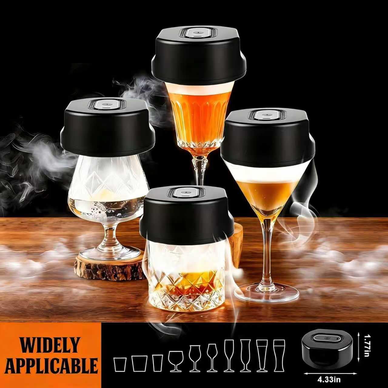 Whiskey Smoker Kit -Electric Cocktail Smoker Kit with 6 Flavors Wood Chips, Rechargeable Old Fashioned Smoker Kit, Bourbon Smoker Kit, Drink Smoker Kit Gifts for Men/Dad/Husband