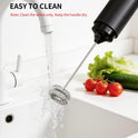 CIRCLE JOY Electric Milk Frother Handheld, Rechargeable Coffee Frother with Dual Spring Whisk, Portable Hand Frother Wand Drink Mixer for Coffee, Hot Chocolate, Cappuccino, Frappe, Matcha, Black