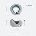 Ostrichpillow Go Neck Pillow, Travel Pillows for Airplanes, Premium Memory Foam Travel Pillow, 360º Ergonomic Design, Asymmetrical Sides, Travel Bag Included, Washable Modal Cover