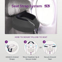 Cabeau Evolution S3 Travel Neck Pillow Memory Foam Neck Support, Adjustable Clasp, and Seat Strap Attachment - Comfort On-The-Go with Carrying Case for Airplane, Train, and Car (Jet Black)
