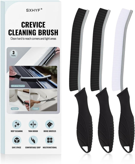 SXhyf Cleaning Brush - Hard Bristle Crevice Cleaning Brush, Multifunctional Gap Scrub Brush, Home Essentials, Bathroom Cleaner Tools for Household Use, Kitchen, Window, Faucets, Toilet, Grout, Car