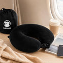 Travel Neck Pillow, Top Memory Foam Pillow for Head Support, Ideal for Airplanes, Cars, and Home Recliners, Adjustable and Soft (Black)