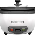 BLACK+DECKER 2-in-1 Rice Cooker & Food Steamer - 6-Cup Capacity, Automatic Keep Warm, Nonstick Bowl, Steaming Basket - Effortless Cooking