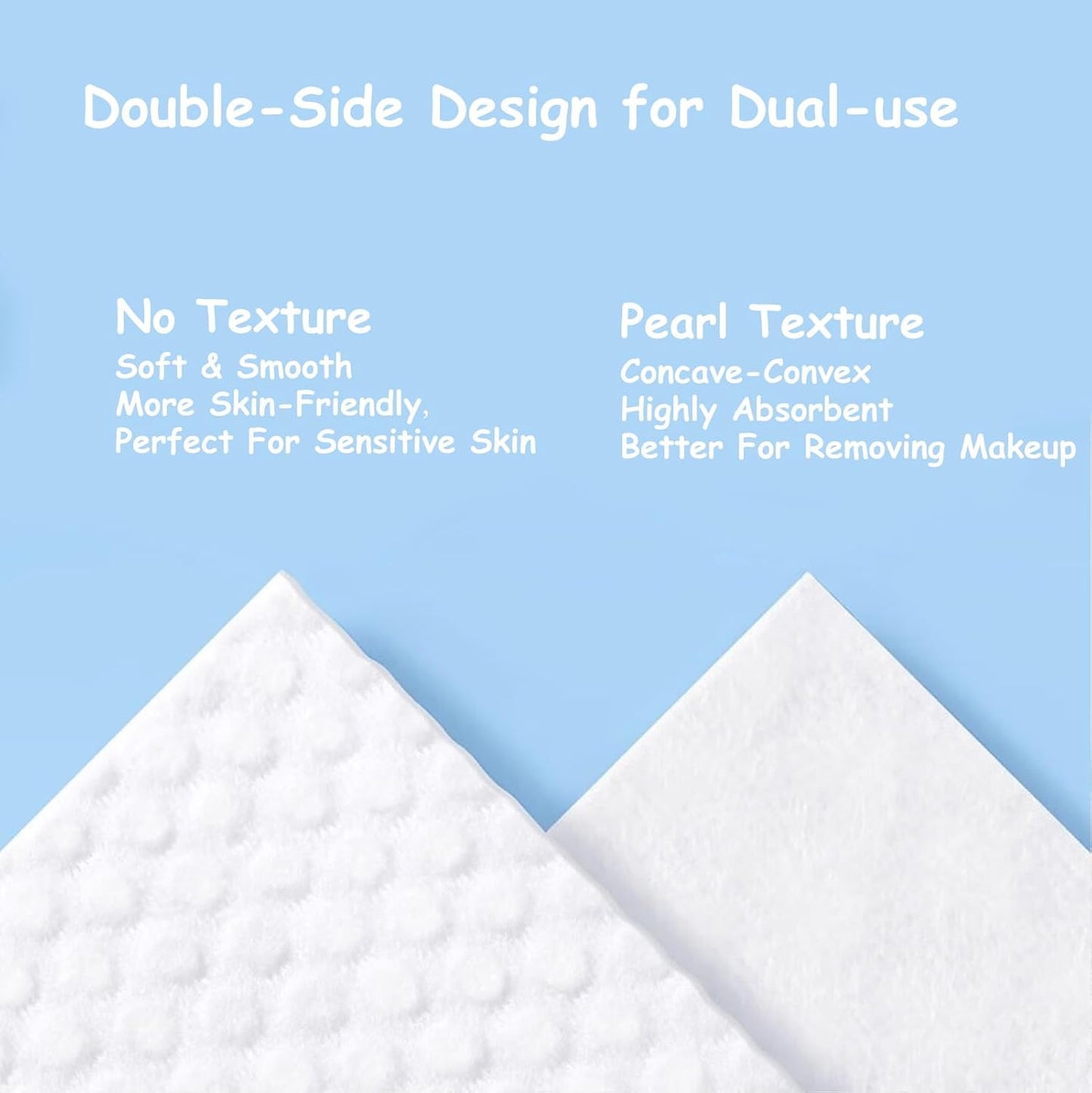 Square Cotton Pads 150 Counts Lager Size Cotton Makeup Remove Pads Not to Shed or Fall Apart Face Cotton Pads for Daily Skin Care, Lint-Free, 3.15'X3.94''