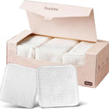 Large Cotton Pads for Face(150 count), Soft & Lint-Free Cotton Squares with Pressed Seam Design, Durable Cotton Rounds for Facial Cleansing and Makeup Removal, Gentle on Sensitive Skin & Eyes