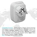 2 Pack Type E/F Travel Adapter, VINTAR Schuko Germany France Adapter Plug