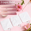 Large Cotton Pads for Face(150 count), Soft & Lint-Free Cotton Squares with Pressed Seam Design, Durable Cotton Rounds for Facial Cleansing and Makeup Removal, Gentle on Sensitive Skin & Eyes