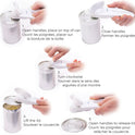 Starfrit Little Beaver Can Opener, Safe, Holds Lid and Leaves No Sharp Edges on Lid, Comfort Grip, 3-Year Warranty, White