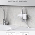 TROND Multi Plug Outlet Extender, 360° Rotating Plug Wall Adapter, 3 Way Outlet Splitter, 3-Sided Small Power Expander for Home Office Dorm Room, No Surge Protector for Cruise Travel Essentials, 1875W