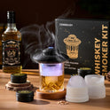 ComboJoy Electric Whiskey Smoker Kit with LED – 6 Flavors Wood Chips, Whiskey Glass & Ice Cube Mold – Rechargeable Cocktail Smoker, Old Fashioned Bourbon Gifts for Men, Dad, Husband -Black