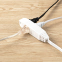 Globe Electric 24302 10ft Medium Duty 3-Outlet Indoor Extension Cord, Grounded, Right Angle Plug, White