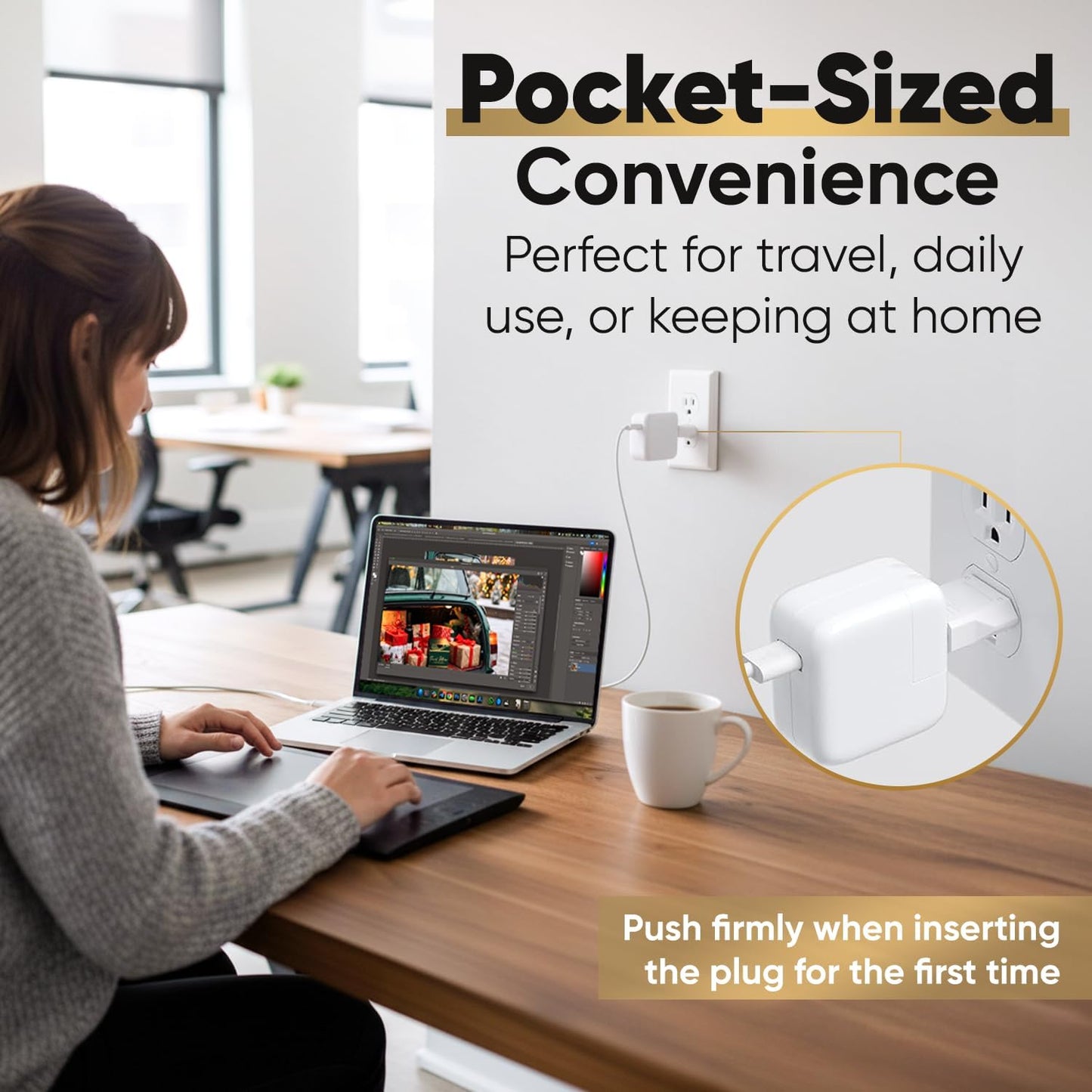 Unidapt European to Canada Plug Adapter, Unidapt Europe to US/CA Plug Adapter, EU to US Plug Converter, Travel from Europe to Type A Outlet, Power Travel Adapters European to Canada, America, Mexico