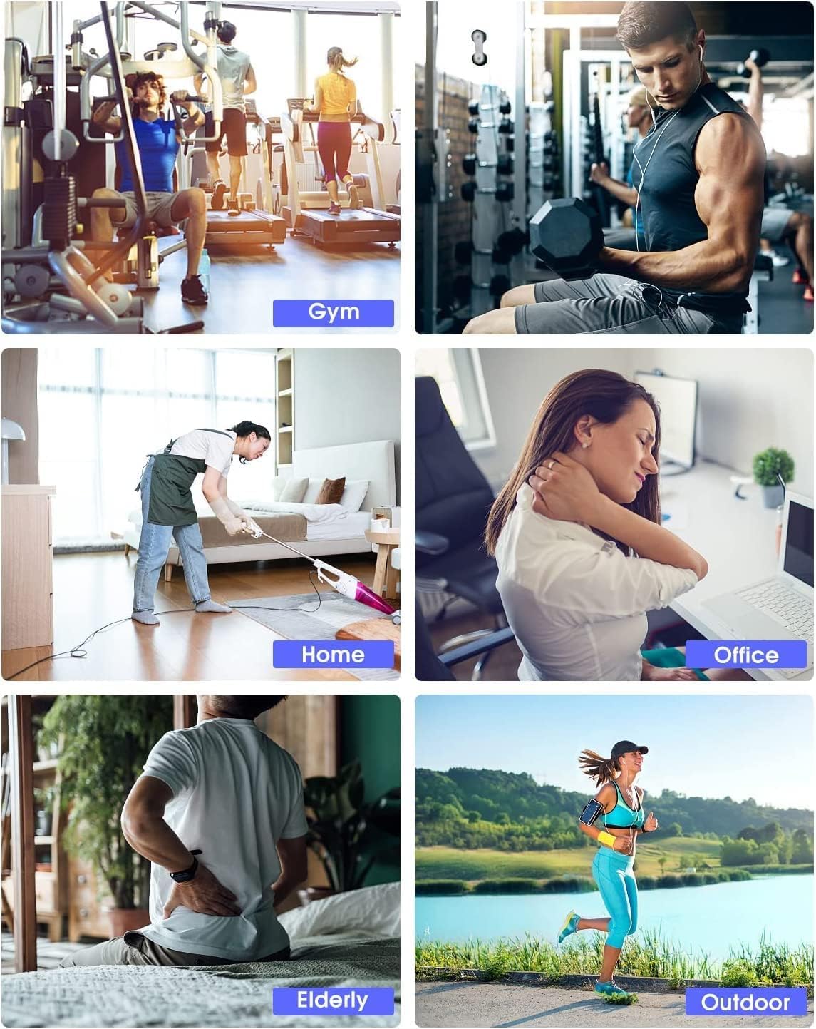 AERLANG Massage Gun,Mothers day gifts ideas Percussion Massage Gun, Muscle Handheld Deep Tissue Massager (Black)-– Six Different Adjustable Heads for Different Muscle Groups - 20 Speed Option