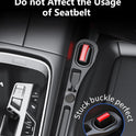Car Seat Gap Filler, 2 Pack PU Leather Fill The Gap Between Seat and Center Console, Seat Crevice Blocker Stop Things from Dropping, Universal Vehicle Interior Accessories Black
