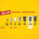 Glad Black Garbage Bags - Extra-Large 135 Litres - 20 Trash Bags Made in Canada of Global Components