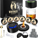 Electric Whiskey Smoker Kit - Old Fashioned Cocktail Smoker Kit with 6 Wood Chips No Butane Needed, Rechargeable Drink Smoker Set with Lights, Bourbon Gift Ideas for Men Dad Husband