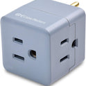 Cable Matters [cUL Listed] 3-Pack 3 Outlet Wall Adapter (3 Outlet Power Cube Tap, Outlet Splitter, Multi Plug Outlet, 3 Way Plug Adapter) in Gray