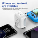 European Travel Plug Adapter, VYLEE PD 20W Type C Adapter with 4 AC Outlets 4 USB Ports(2 USB C), Travel Essentials Charger for US to Most of Europe EU Italy Spain France [1 Pack]