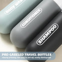 20 Pack Travel Bottles Set, TSA Approved Travel Size Toiletries Containers, Leak Proof Travel Shampoo and Conditioner Bottles, Refillable Travel Essentials Toiletry Bottles (Dark Color)