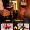 Fathers Day Gift|World Cup Viewing Party Supplies,5-in-1 Electric Wine Decanter & Smart Liquor Dispenser,Automatic Aerator&Pourer with 1-999ml Precision Dosing|Gift for Men,Dad,Whiskey Lovers(Gold)