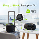 AUVON Travel Neck Pillow for Airplane with Seat Straps to Secure Head & Neck for Relaxing Sleep on Long Flights, Ear-Friendly Design, Supportive Memory Foam Neck Pillow, Breathable Fabric, Carry Case