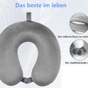 Travel Pillow - Memory Foam Neck Pillow Support Pillow,Luxury Compact & Lightweight Quick Pack for Camping,Sleeping Rest Cushion (Grey)