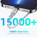 Apple MFi Certified iPhone Charger 3pack 10FT Long Lightning Cable Fast Charging High Speed Data Sync USB Cable Compatible iPhone 14/13/12/11 Pro Max/XS MAX/XR/XS/X/8/7/Plus/6S (Grey White)