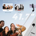 ANXRE Extendable Selfie Stick with Wireless Remote | Compact Portable for Travel, Compatible with iPhone Samsung Android Smartphones