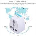 Canada Universal Travel Plug Adapter, 4 pc, UK India European to US Adapter, US Plug Adapter, US Travel Adapter, Plug Converter, Universal Travel Adapter(Gray)