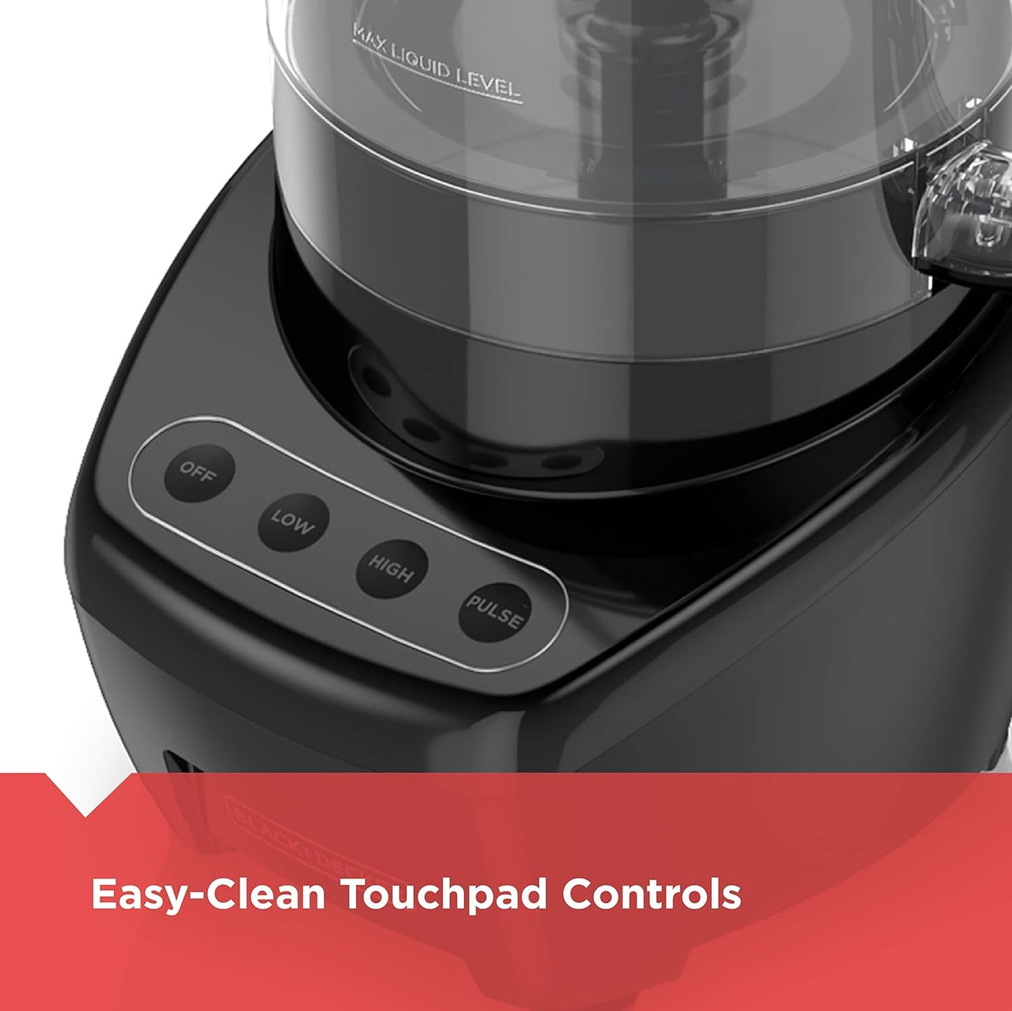 BLACK+DECKER 3-in-1 8-Cup Food Processor, Mutlifunctional and Dishwasher Safe, Black 450W, FP4200BC