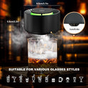 Electric Whiskey Smoker Kit - Old Fashioned Cocktail Smoker Kit with 6 Wood Chips No Butane Needed, Rechargeable Drink Smoker Set with Lights, Bourbon Gift Ideas for Men Dad Husband