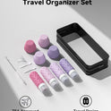 8 Pack Silicone Travel Bottles for Toiletries with Labels/Clear Bag, Holiday Travel Essentials Leakproof Squeeze Travel Size Containers Refillable Cosmetic Jars Set for Shampoo, Conditioner, Creams