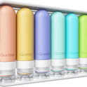 Quatish Travel Size Bottles 6 Pack, Original Patented 3 oz TSA Approved Travel Containers for Toiletries, BPA Free Silicone Travel Shampoo and Conditioner Bottles Leak Proof, Travel Essentials
