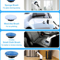Leebein Electric Spin Scrubber, Cordless Cleaning Brush with 8 Replaceable Brush Heads, Tub and Floor Tile Power Scrubber Dual Speed with Adjustable & Detachable Handle for Bathroom Cleaning