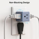 Cable Matters [cUL Listed] 3-Pack 3 Outlet Wall Adapter (3 Outlet Power Cube Tap, Outlet Splitter, Multi Plug Outlet, 3 Way Plug Adapter) in Gray