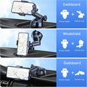 Blukar Car Phone Holder – Strong Suction, 360° Rotation, One-Hand Operation, Universal Smartphone Mount