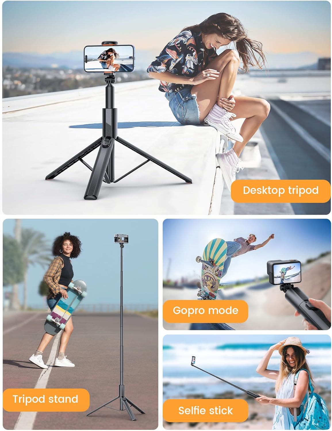 ANXRE 71" Phone Tripod, NT79 Extendable Selfie Stick for Cell Phone＆Camera Photo Video Kits, Travel Tripod Stand with Remote for Filming Video Recording Compatible with Smartphone Camera Gopro