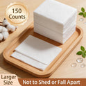 Square Cotton Pads 150 Counts Lager Size Cotton Makeup Remove Pads Not to Shed or Fall Apart Face Cotton Pads for Daily Skin Care, Lint-Free, 3.15'X3.94''