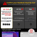 EooCoo Case Compatible with MacBook Air 13 inch M5 M4 M3 M2 2026-2022 A3449 A3240 A3113 A2681, 13.6" Hard Case Cover & Keyboard Skin & Screen Protector for Laptop Air 13.6 inch - Crystal Clear