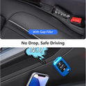 Car Seat Gap Filler, 2 Pack PU Leather Fill The Gap Between Seat and Center Console, Seat Crevice Blocker Stop Things from Dropping, Universal Vehicle Interior Accessories Black