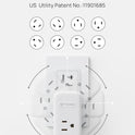 TROND 360° Rotating Multi Plug Outlet Extender, 2 PD 20W USB C Fast Charging Station, Small Power Splitter with 3 Way Sided Wall Socket Adapter for Home Office Dorm Room Cruise Travel Essentials