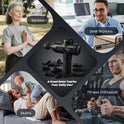 Muscle Massage Gun Deep Tissue Percussion Massager - Portable Handheld Sport Massagers for Athletes, Quiet & Powerful Brushless Motor Cordless, 20 Speed Level,Wattne W2 (Black)