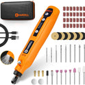 HARDELL Mini Cordless Rotary Tool, 5-Speed and USB Charging Rotary Tool Kit, Multi-Purpose 3.7V Power Rotary Tool with 61 Accessories for Sanding, Polishing, Drilling, Etching, Engraving, DIY Crafts