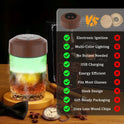Electric Whiskey Smoker Kit - Built-in Lighter, 6 Lighting Colors, Rechargeable Cocktail Smokers Kit with 6 Wood Chips, Old Fashioned Drink Smoker Kit, Birthday Gifts for Men, Dad (No Butane)