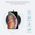Fast Wireless Charger, NANAMI 15W Max Charging Pad for iPhone 17/16/15 Pro Max/14/13/12 Mini/11/XR/XS/X/8, Fast Charge for Samsung Galaxy S26/S25/S24/S23/S22 Ultra/S21/S20,Pixel 9 8 7 6,AirPods Pro/3