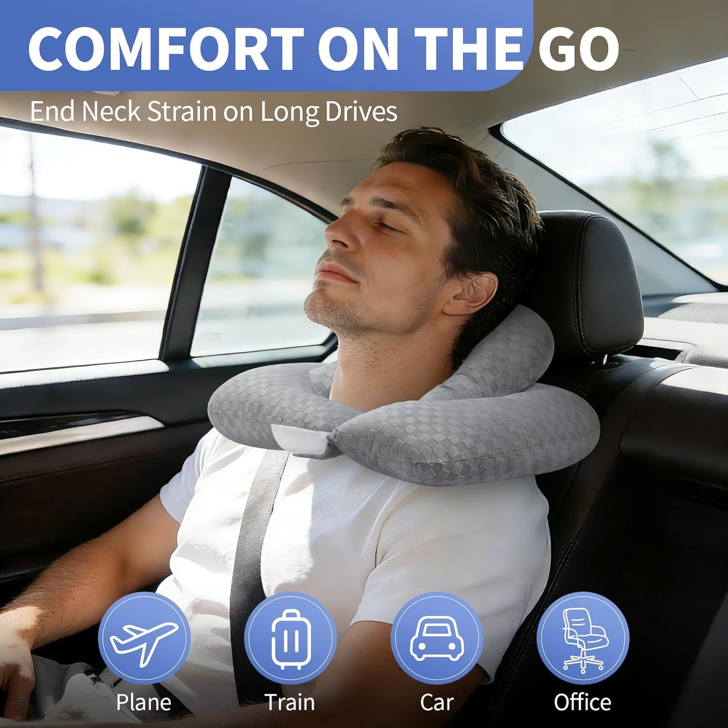 Double Layer Neck Pillow for Pain Relief - Ergonomic Headrest & Neck Support for Recliner.