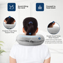 Travel Pillow - Memory Foam Neck Pillow Support Pillow,Luxury Compact & Lightweight Quick Pack for Camping,Sleeping Rest Cushion (Grey)