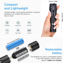LED Flashlight, Ultra Bright XML T6 Handheld Flashlights - High Lumen, Zoomable, 5 Modes, Water-Resistant - Perfect for Camping Biking Home Emergency or Gift-Giving（2 Pack）