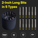HOTO Electric Screwdriver Set, 3.6V Cordless Screwdriver Set USB-C, 3 Torque Settings, 1500mAh Battery, LED Light & 12 S2 Metal Bits for Furniture/Electrical Repairs